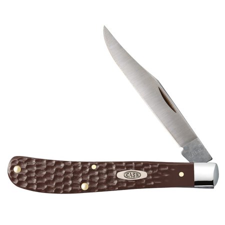 CASE CUTLERY Knife, Wk Brown Syn Slimline Trapper 00135